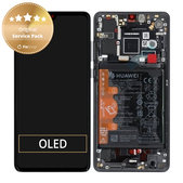 Huawei P30 - LCD Display + Touch Screen + Frame + Battery (Black) - 02354HLT Genuine Service Pack