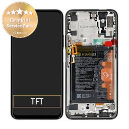 Huawei P Smart Pro - LCD Display + Touch Screen + Frame (Black) - 02352YLP Genuine Service Pack