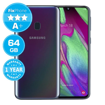 Samsung Galaxy A40 Black 64GB A+ Refurbished