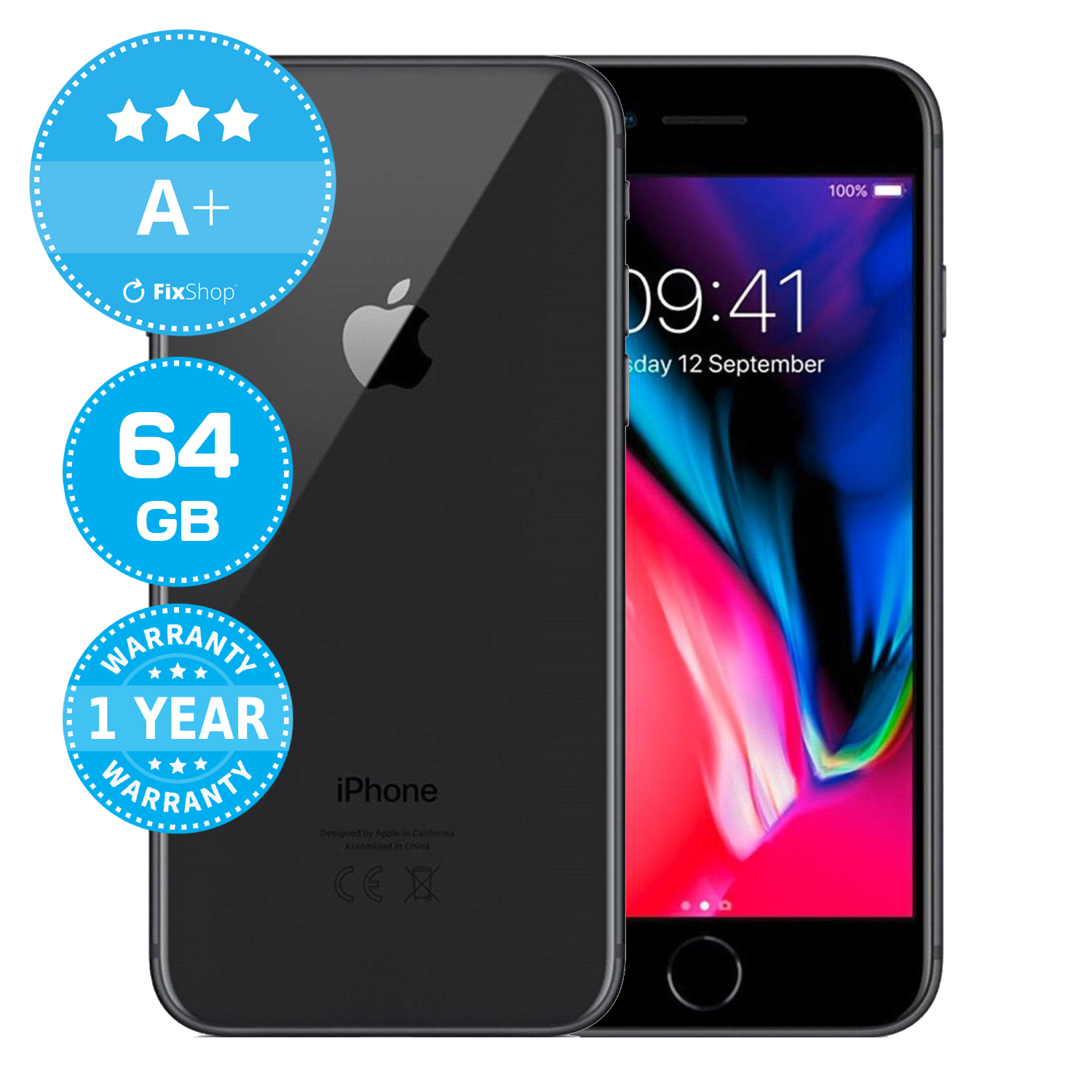 Apple - iPhone8 Space Gray  64GB  美品 Amazon | 【整備済み品】 Apple iPhone 8 64GB スペースグレー