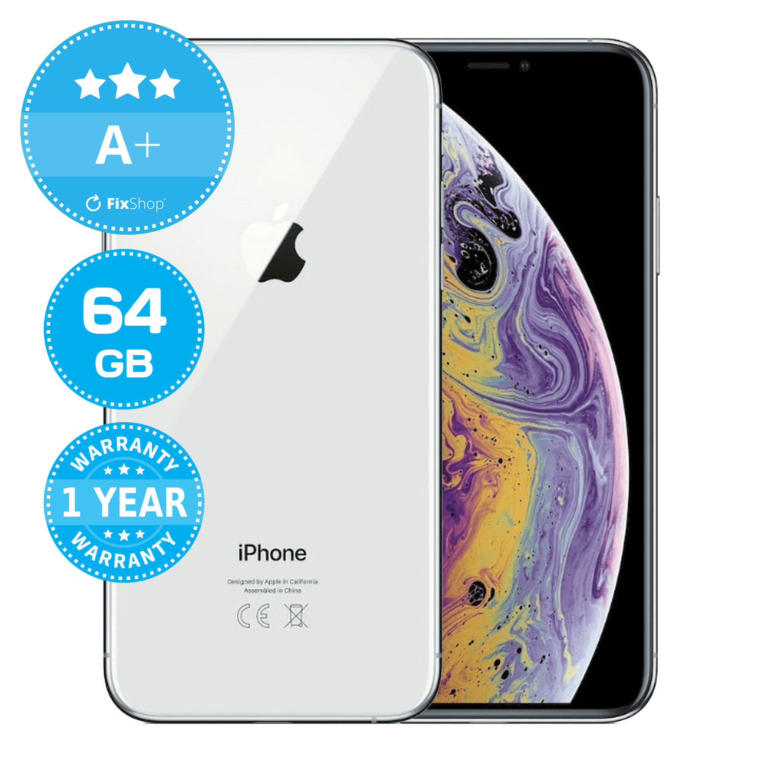 Apple iPhone XS Silver 64GB A+ Refurbished | FixShop