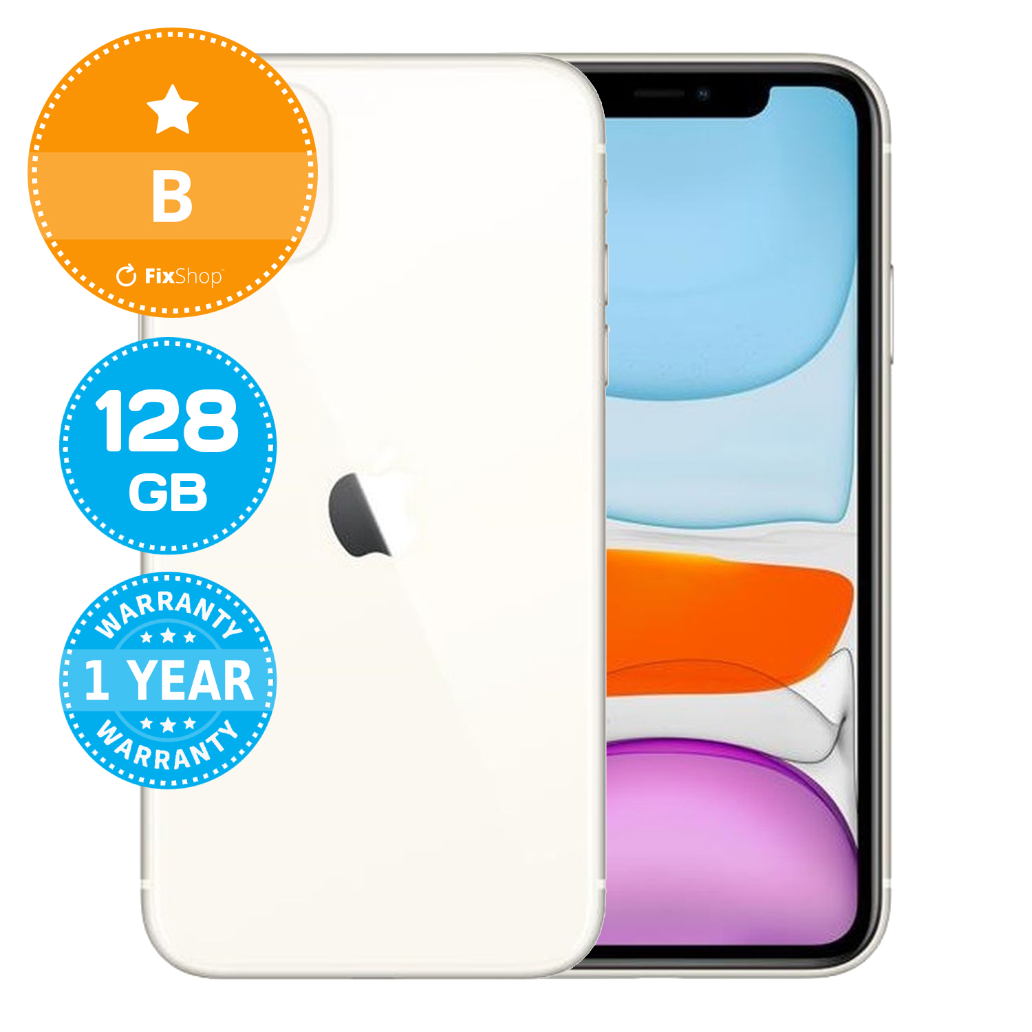 Apple iPhone 11 White 128GB B Refurbished | FixShop