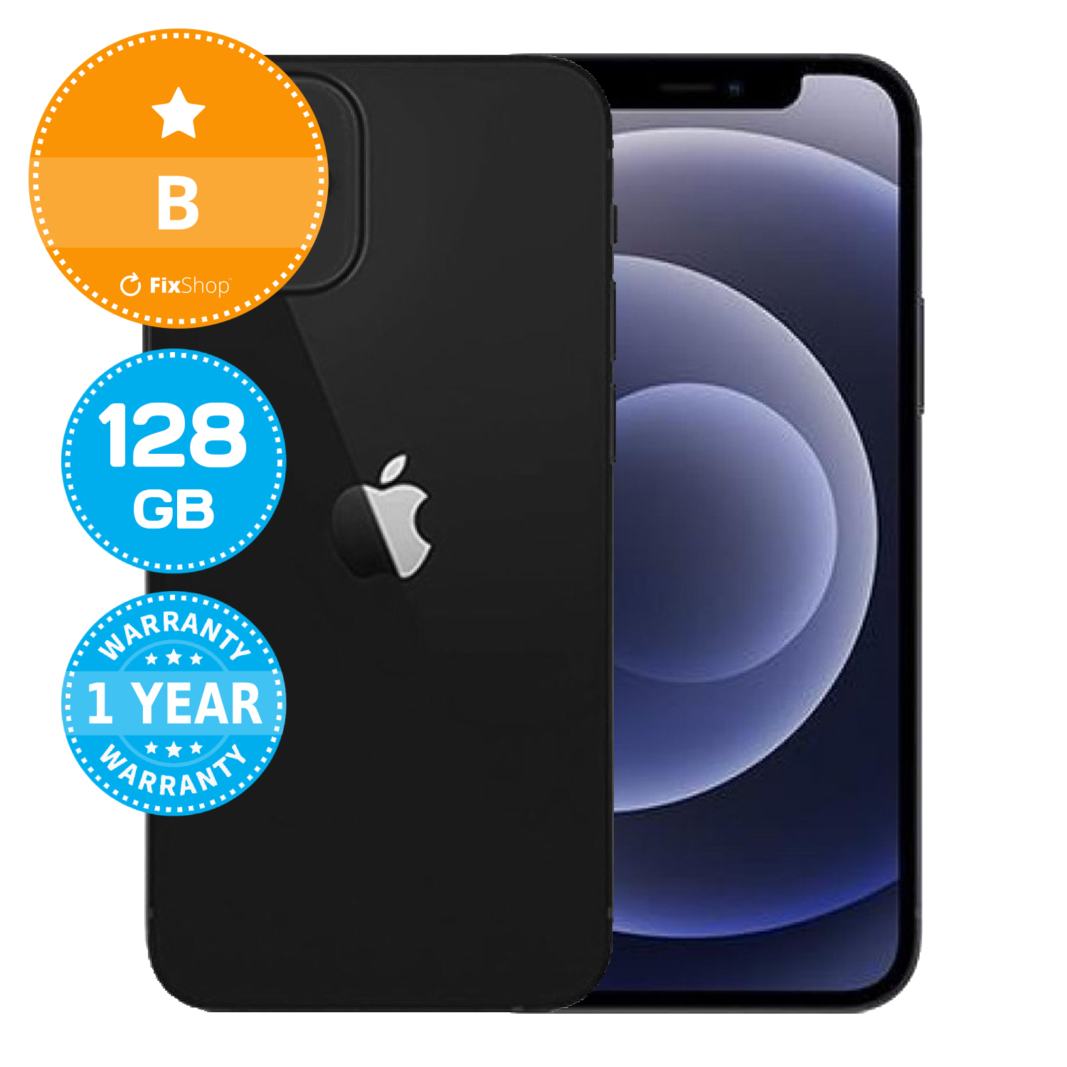 Apple iPhone 12 Mini Black 128GB B Refurbished | FixShop