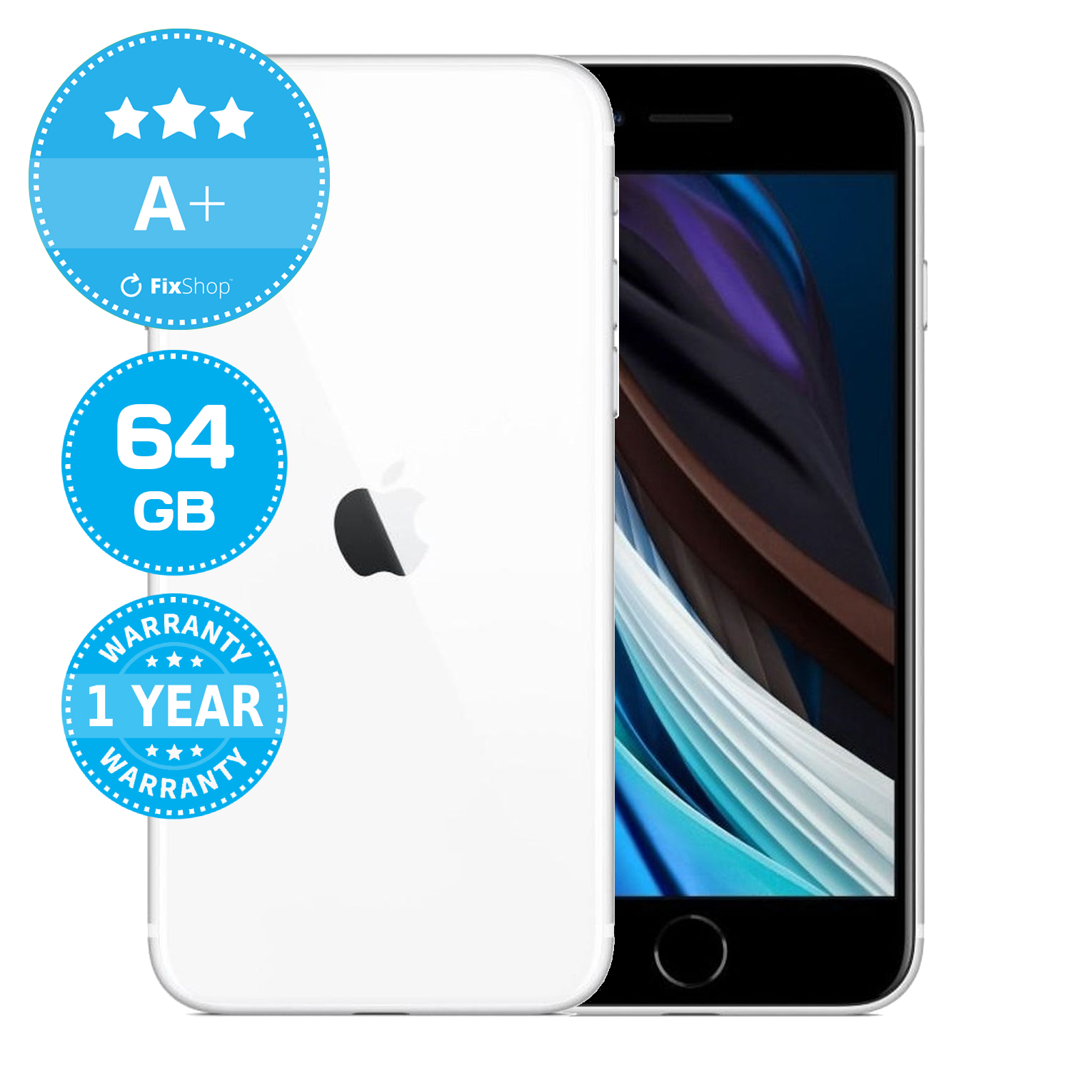 Apple iPhone SE (3rd Gen 2022) Starlight 64GB A+ Refurbished | FixShop
