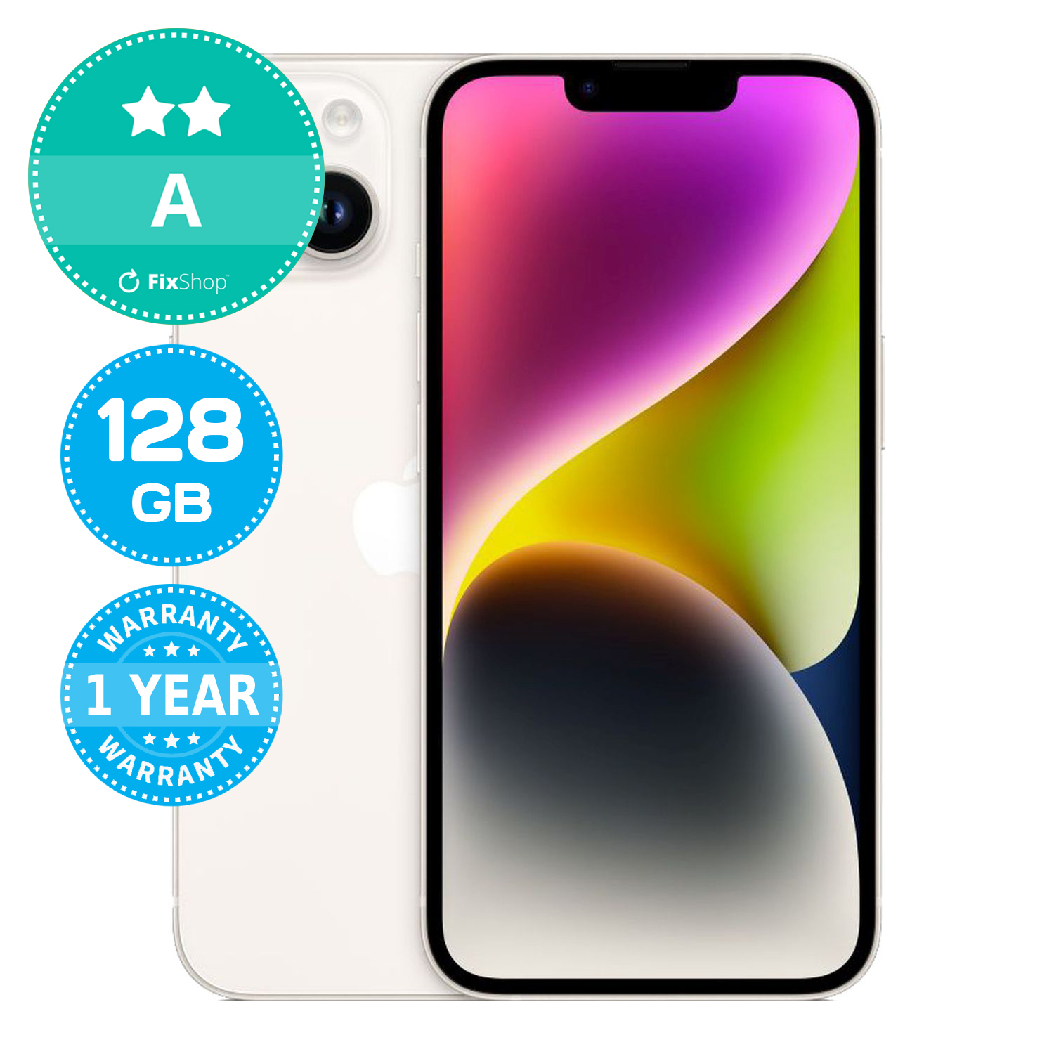 Apple iPhone 14 Starlight 128GB A Refurbished | FixShop