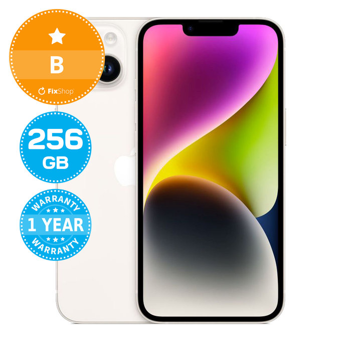Apple iPhone 14 Starlight 256GB B Refurbished