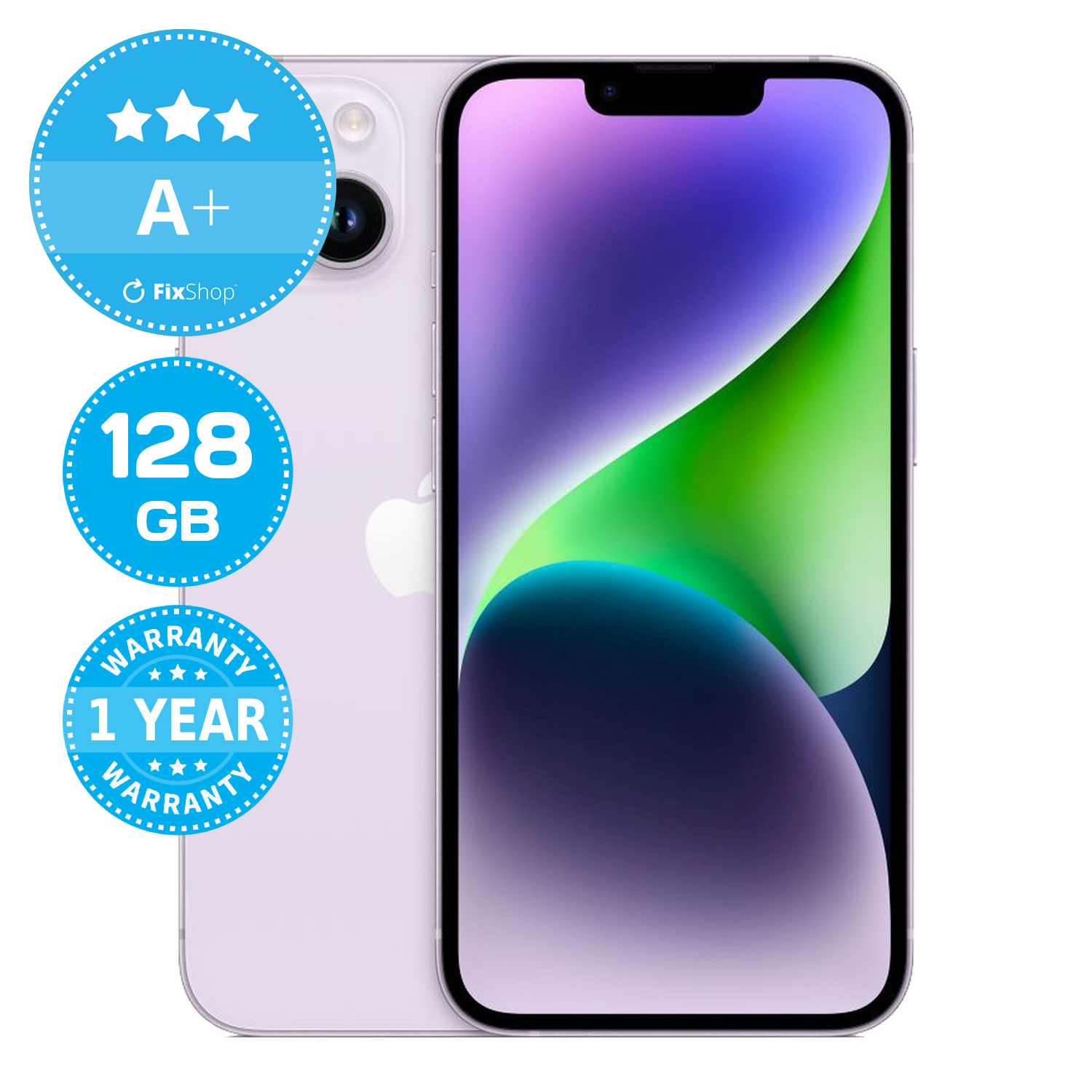 Apple iPhone 14 Purple 128GB A+ Refurbished | FixShop