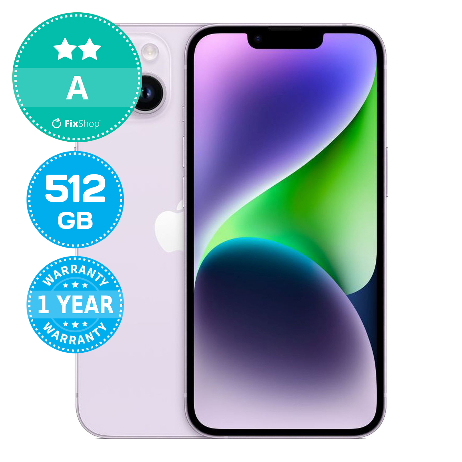 Apple iPhone 14 Purple 512GB A Refurbished | FixShop