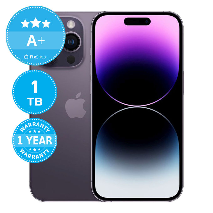 Apple iPhone 14 Pro Deep Purple 1TB A+ Refurbished
