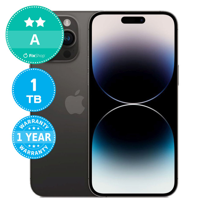 Apple iPhone 14 Pro Max Space Black 1TB A Refurbished