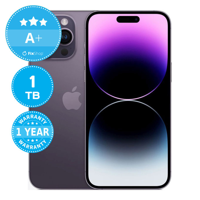 Apple iPhone 14 Pro Max Deep Purple 1TB A+ Refurbished