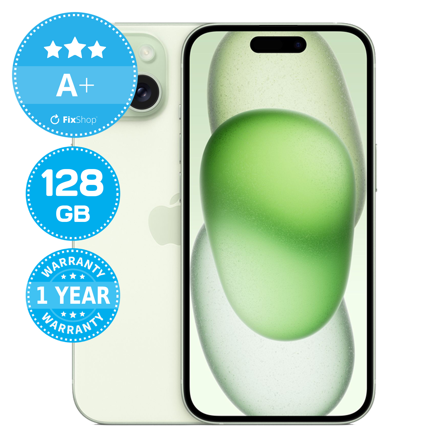 Apple iPhone 15 Green 128GB A+ Refurbished | FixShop