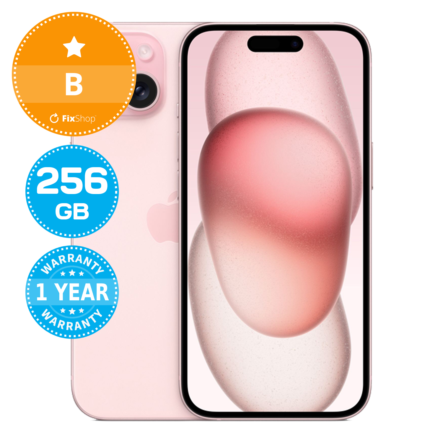 Apple iPhone 15 Pink 256GB B Refurbished | FixShop