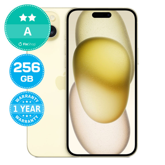 Apple iPhone 15 Plus Yellow 256GB A Refurbished