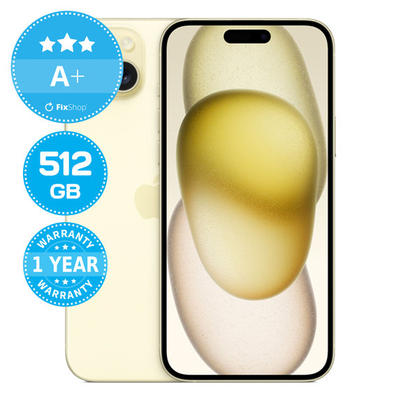 Apple iPhone 15 Plus Yellow 512GB A+ Refurbished
