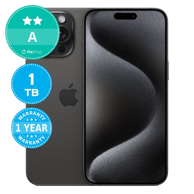 Apple iPhone 15 Pro Max Black Titanium 1TB A Refurbished