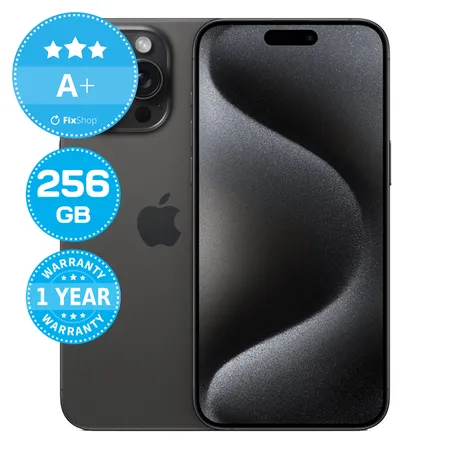 Apple iPhone 15 Pro Max Black Titanium 256GB A+ Refurbished
