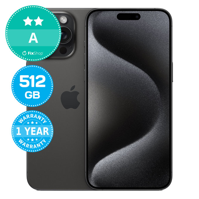 Apple iPhone 15 Pro Max Black Titanium 512GB A Refurbished