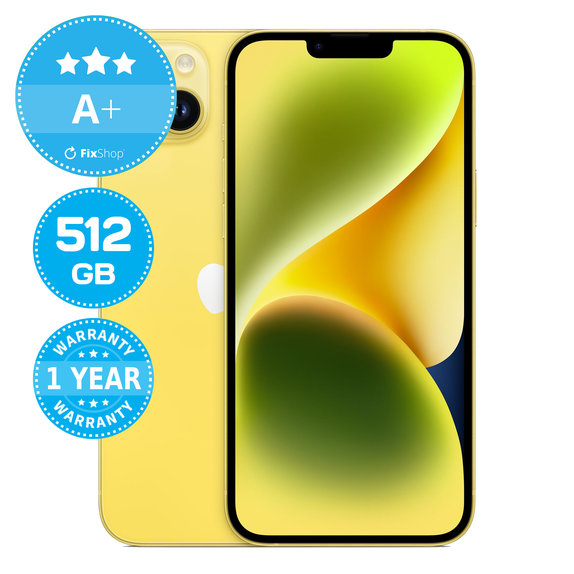 Apple iPhone 14 Plus Yellow 512GB A+ Refurbished