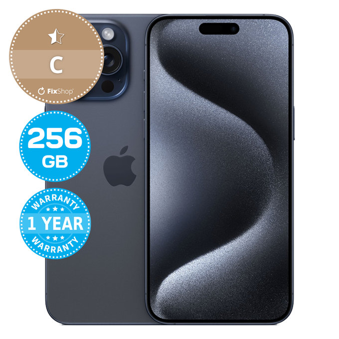 Apple iPhone 15 Pro Max Blue Titanium 256GB C Refurbished