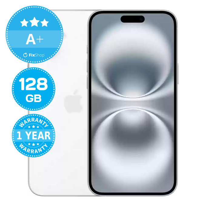 Apple iPhone 16 White 128GB A+ Refurbished