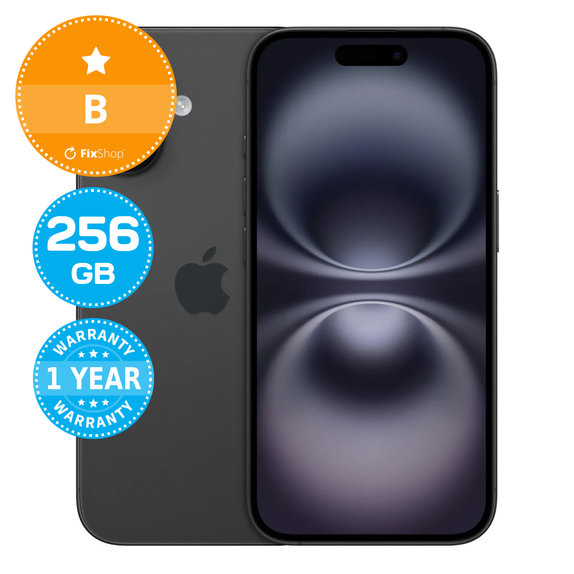 Apple iPhone 16 Black 256GB B Refurbished