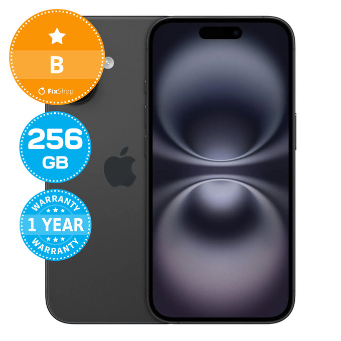 Apple iPhone 16 Black 256GB B Refurbished