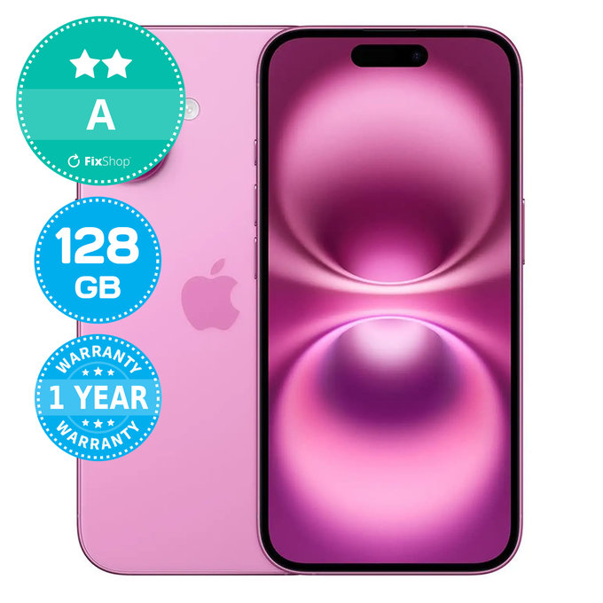 Apple iPhone 16 Pink 128GB A Refurbished