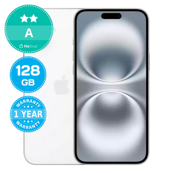 Apple iPhone 16 White 128GB A Refurbished