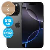 Apple iPhone 16 Pro Black Titanium 512GB C Refurbished