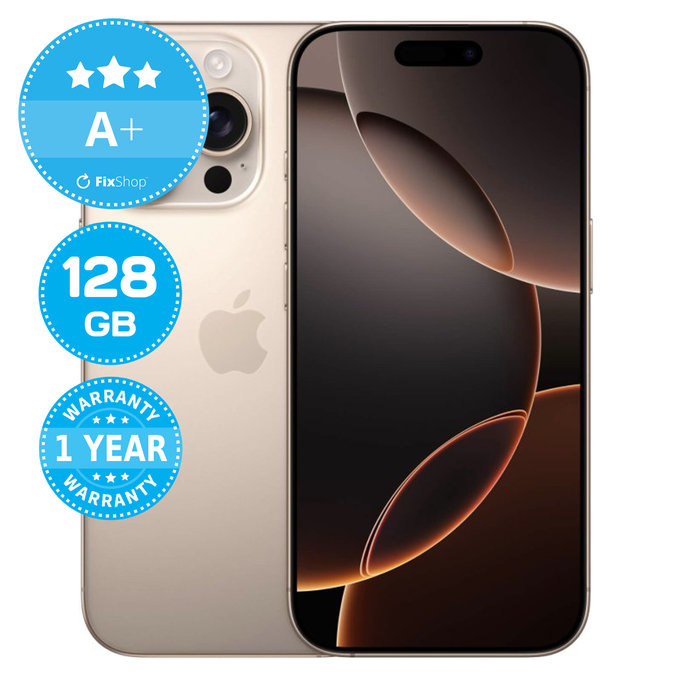 Apple iPhone 16 Pro Desert Titanium 128GB A+ Refurbished