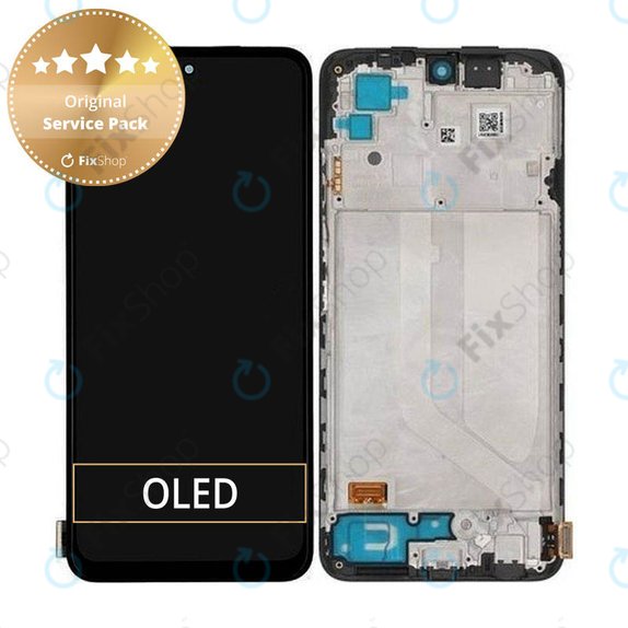 Xiaomi Redmi Note 10S - LCD Display + Touch Screen + Frame (Onyx Gray) - 5600020K7B00, 560002K7BN00 Genuine Service Pack