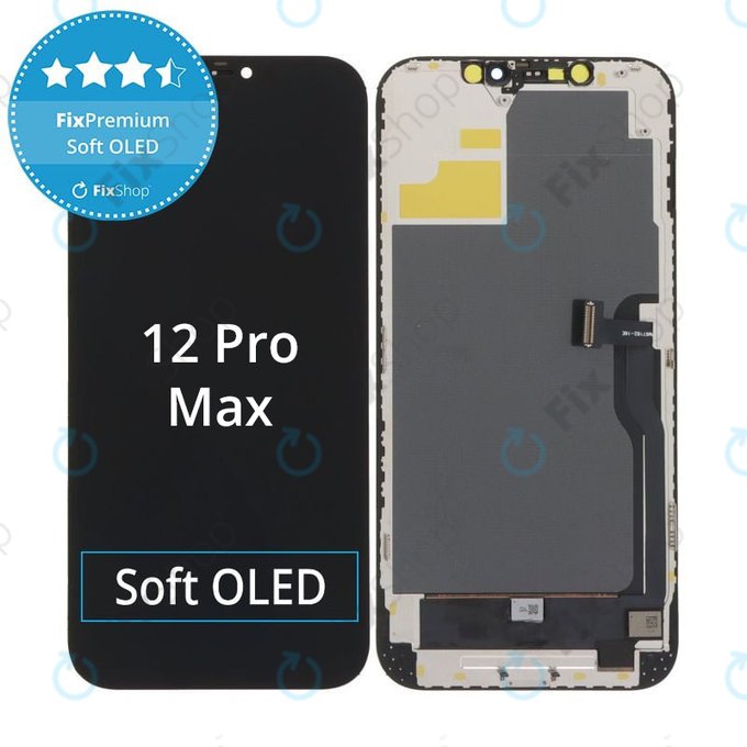 Display Soft OLED for iPhone 12 Pro Max, Touch Screen with Frame, DIAGNOSTIC