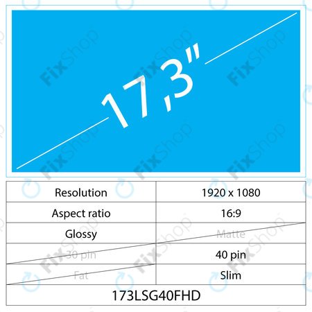 17.3 LCD Slim Glossy 40 pin FHD