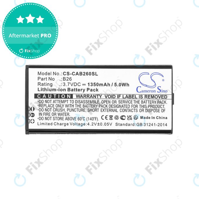 Battery for Cat B26, 1350mAh, Li-Ion, 3.7V, B26, HQ