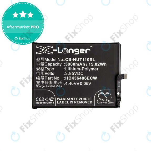 Battery for Huawei Mate 10 Lite, Honor View 20, 3900mAh, Li-Pol, 3.85 V, HB436486ECW, HQ