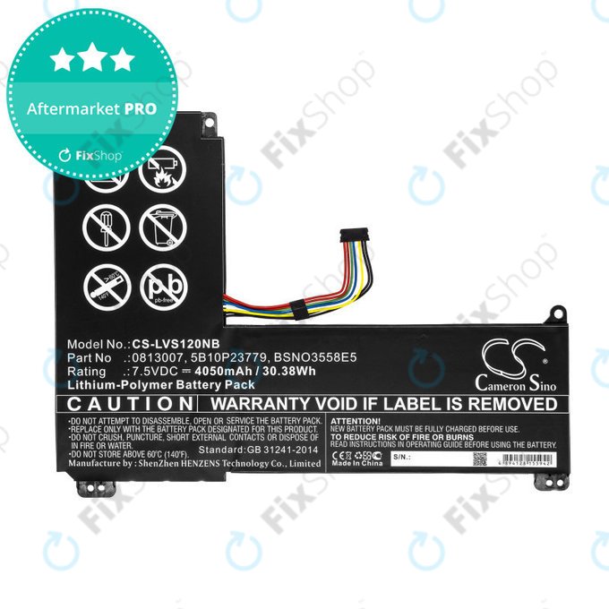 Battery for Lenovo IdeaPad 120S, 4050mAh, Li-Pol, 7.5V, 0813007, HQ