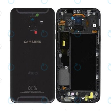 Samsung Galaxy A6 A600 (2018) - Battery Cover (Black) - GH82-16423A Genuine Service Pack