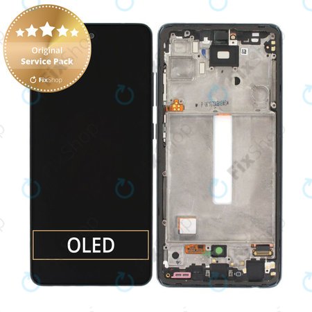 Samsung Galaxy A52 A525F, A526B - LCD Display + Touch Screen + Frame (Awesome Black) - GH82-25524A GH82-25526A, GH82-25754A, GH82-25602A Genuine Service Pack