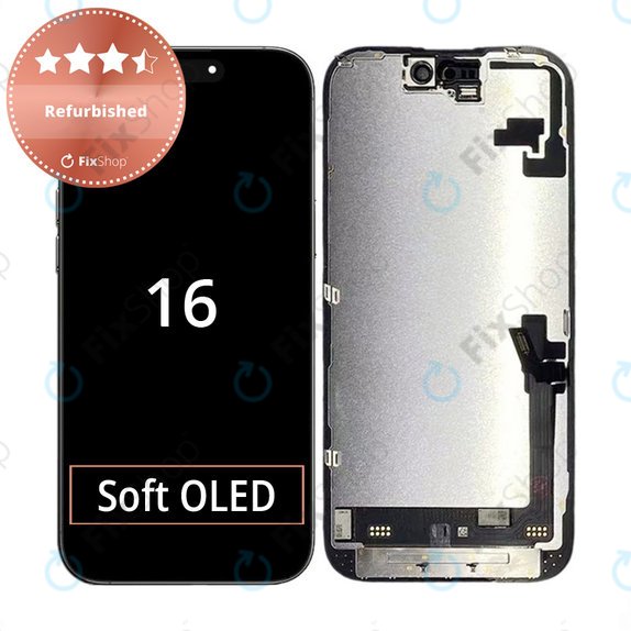 Display for iPhone 16, Touch Screen with Frame, Refurbished