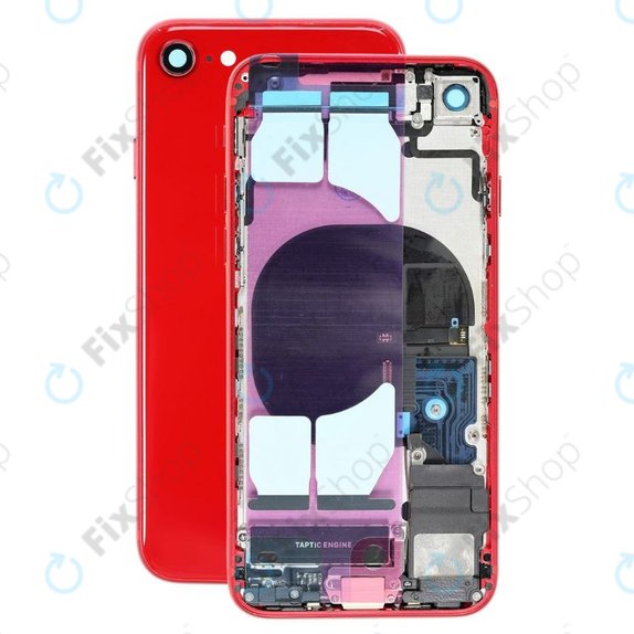 Apple iPhone 8 - Rear Housing with Small Parts (Red)