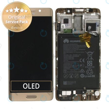 Huawei Mate 9 Pro - LCD Display + Touch Screen + Frame + Battery Gold) - 02351CQV | FixShop