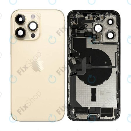 Apple iPhone 14 Pro Max - Rear Housing with Small Parts (Gold)