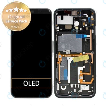 Google Pixel 4 - LCD Display + Touch Screen + Frame (Just Black) - 20GF2BW0001 Genuine Service Pack