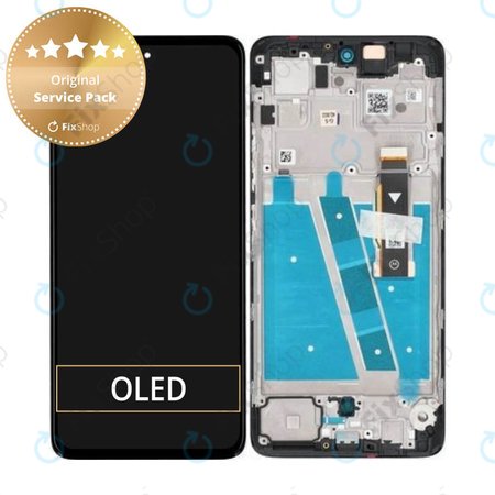 Motorola Moto G72 XT2255 - LCD Display + Touch Screen + Frame (Meteorite Gray) - 5D68C21701 Genuine Service Pack