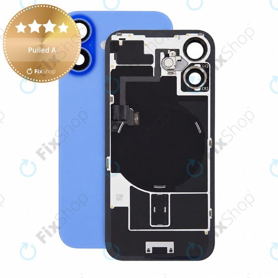 Rear Housing Glass for iPhone 16, Ultramarine, Pulled A