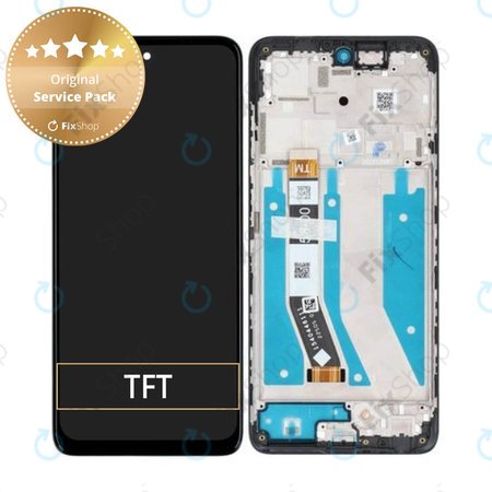 Motorola Moto G73 - LCD Display + Touch Screen + Frame (Black) - 5D68C22272 Genuine Service Pack