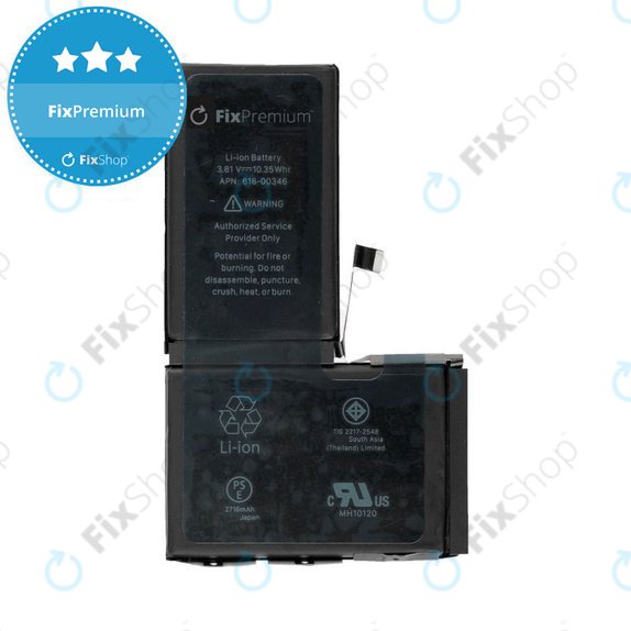 Battery for iPhone X, 2716mAh, FixPremium