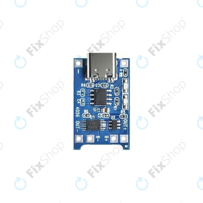 Charging module TP4056 for 18650 Li-ion battery, USB-C, 1A
