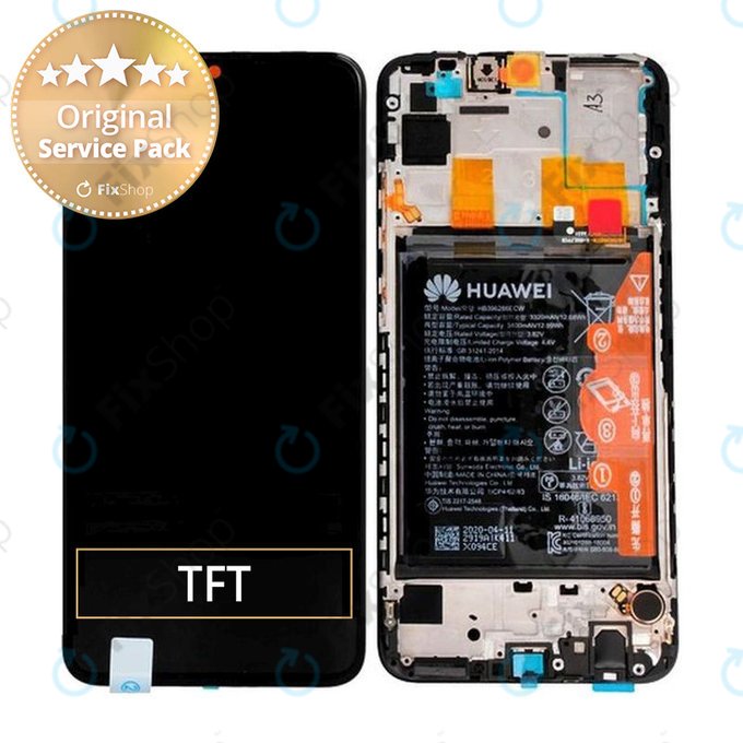 Huawei P Smart - Display + Touch Screen + Frame Battery (Midnight Black) - 02353RJT | FixShop
